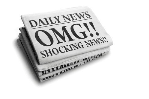 newspaper with black text - Daily News OMG! Shocking News newspaper with black text - Daily News OMG! Shocking News