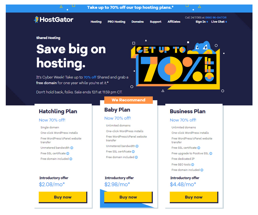 HostGator Cloud Hosting Plans