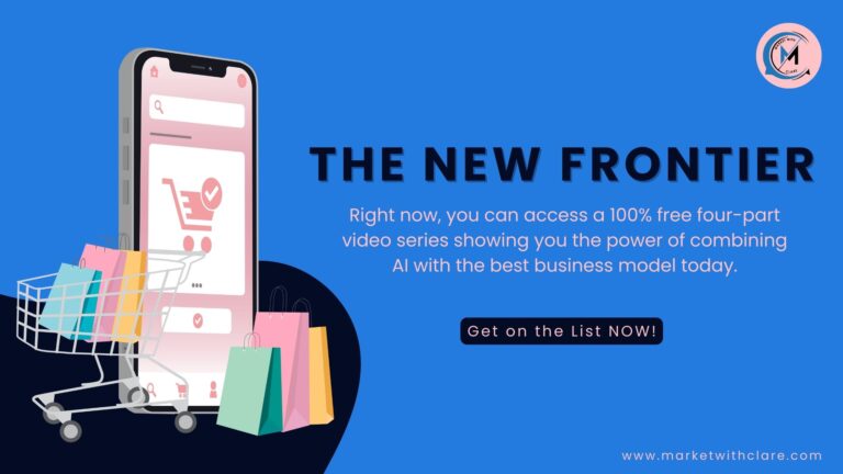 Image of a mobile phone and shopping trolley with text about building an ecommerce business